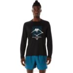 Camiseta de Manga Larga Asics Rendimiento Negro con Logo Fujitrail