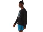 Camiseta de Manga Larga Asics Rendimiento Negro con Logo Fujitrail - Image 3
