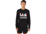 Camiseta de Manga Larga Asics Rendimiento Negro Ready Set II para Hombre