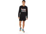 Camiseta de Manga Larga Asics Rendimiento Negro Ready Set II para Hombre - Image 3