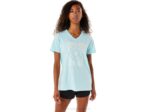 Camiseta de mujer Asics azul claro con eslogan de girasoles