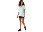 Camiseta de mujer Asics azul claro con eslogan de girasoles - Image 4