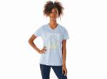 Camiseta de mujer Asics con eslogan girasoles brezo de niebla