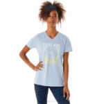 Camiseta de mujer Asics con eslogan girasoles brezo de niebla
