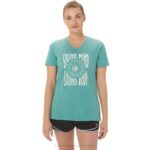 Camiseta de mujer Asics cuello pico girasoles brezo sabio