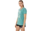 Camiseta de mujer Asics cuello pico girasoles brezo sabio - Image 3