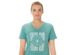 Camiseta de mujer Asics cuello pico girasoles brezo sabio - Image 4