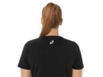 Camiseta de mujer Asics rendimiento negra con eslogan girasoles - Image 4