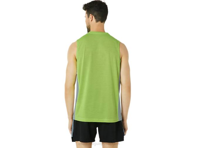 Camiseta de tirantes Asics Hombre Train Sana Ralladura Lima Hoja Rock - Image 2
