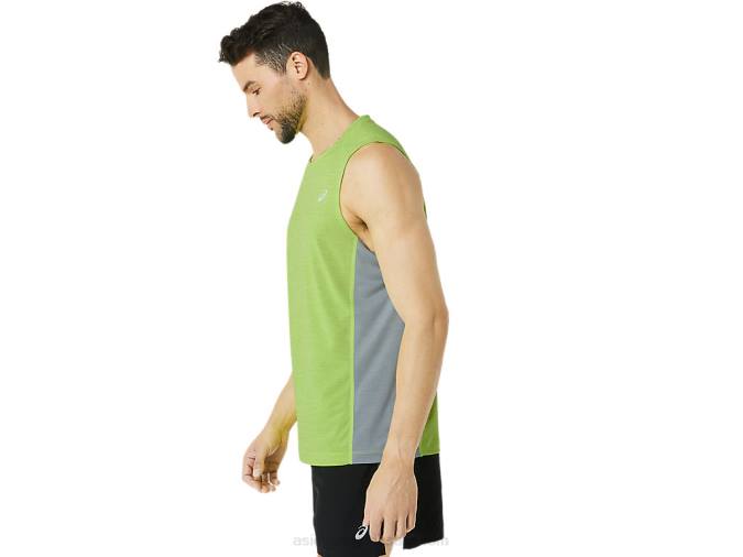 Camiseta de tirantes Asics Hombre Train Sana Ralladura Lima Hoja Rock - Image 3