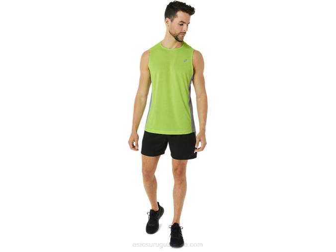 Camiseta de tirantes Asics Hombre Train Sana Ralladura Lima Hoja Rock - Image 4