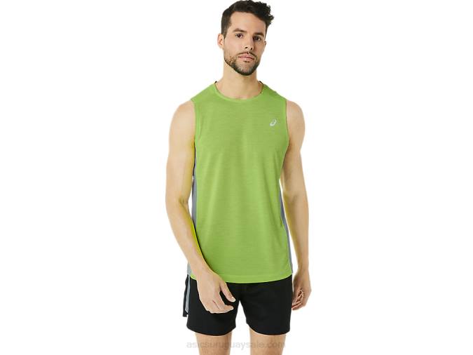 Camiseta de tirantes Asics Hombre Train Sana Ralladura Lima Hoja Rock - Image 1
