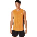 Camiseta de tirantes Asics Train Sana Muscle naranja rock de hoja