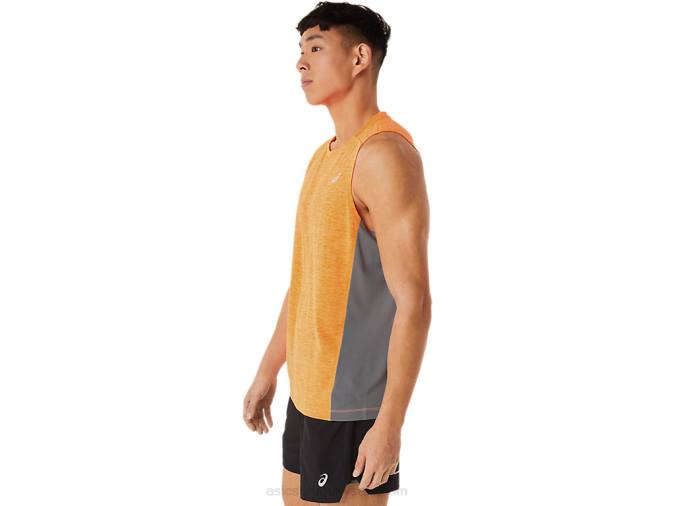 Camiseta de tirantes Asics Train Sana Muscle naranja rock de hoja - Image 3