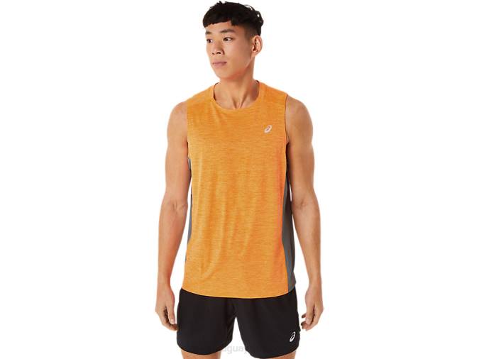 Camiseta de tirantes Asics Train Sana Muscle naranja rock de hoja - Image 1
