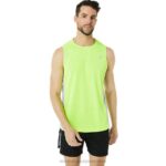 Camiseta de tirantes Asics Train Sana Muscle verde peligro gris piedmont