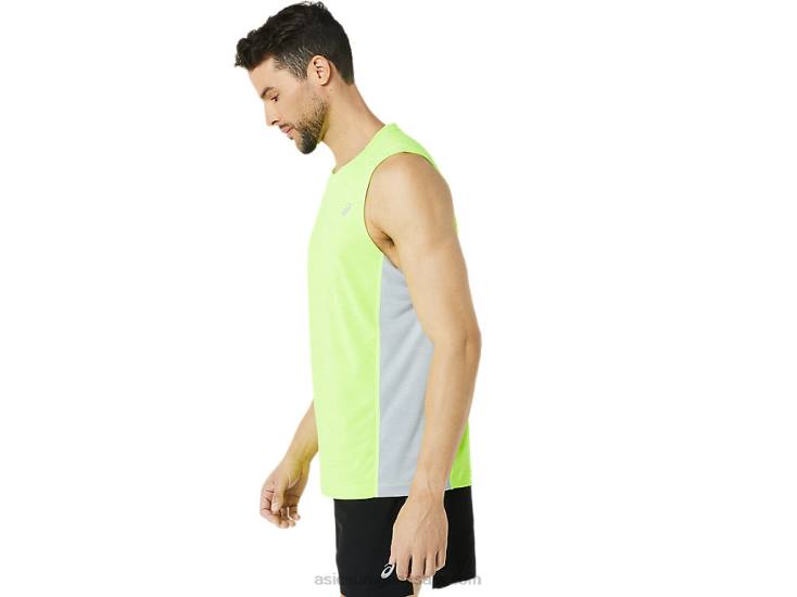 Camiseta de tirantes Asics Train Sana Muscle verde peligro gris piedmont - Image 3