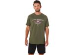 Camiseta Deportiva Asics 1977 Lienzo Oliva Estilo Retro