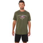 Camiseta Deportiva Asics 1977 Lienzo Oliva Estilo Retro