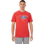 Camiseta Deportiva Asics Brezo Rojo Clásico 1977 Estilo Retro