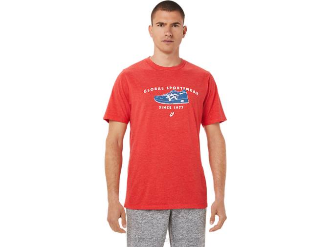 camiseta_deportiva_asics_brezo_rojo_clasico_1977_estilo_retro.jpg Camiseta Deportiva Asics Brezo Rojo Clásico 1977 Estilo Retro - Image 1