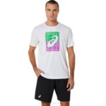 Camiseta Gráfica Court GS Asics Hombre Blanco Brillante Estilo Deportivo