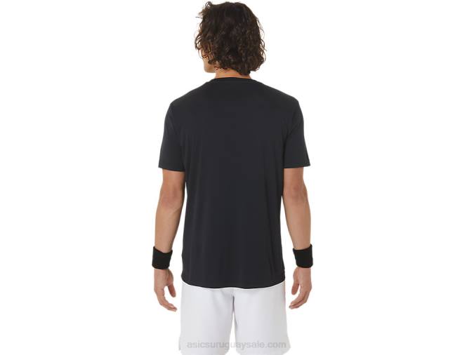 Camiseta Gráfica Court GS Hombre Asics Rendimiento Negro Estilo Deportivo - Image 2