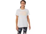 Camiseta Gráfica Mujer Asics Blanco Brillante Estilo Trendy