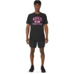 Camiseta Gráfica Unisex Asics Rendimiento Negro Atletismo Stylish