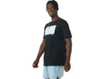 Camiseta Larga Asics Rendimiento Logo Abstracto Negra - Image 3