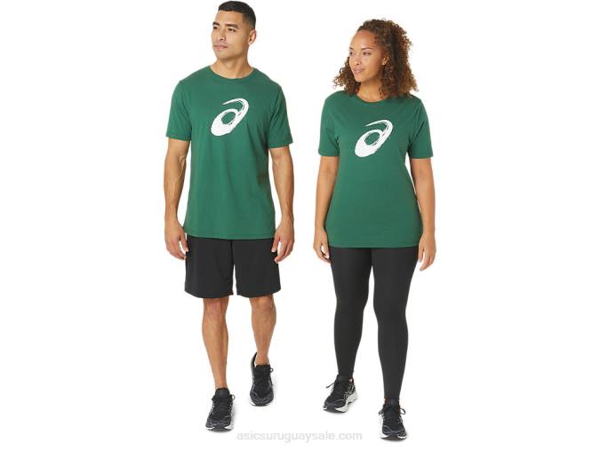 Camiseta Manga Corta Asics Pincel Verde Cazador Trendy - Image 1