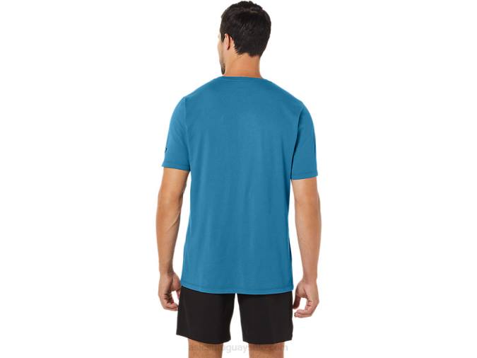 Camiseta Manga Corta Pincel Asics Isla Azul Brezo Estilo Deportivo - Image 2