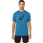 Camiseta Manga Corta Pincel Asics Isla Azul Brezo Estilo Deportivo