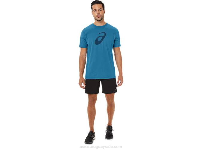 Camiseta Manga Corta Pincel Asics Isla Azul Brezo Estilo Deportivo - Image 4