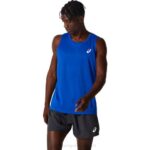 Camiseta Plateada Asics Hombre Azul Estilo Moderno y Cómoda
