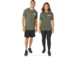 Camiseta Rayas Amanecer Asics Lienzo Oliva Estilo Moderno