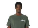 Camiseta Rayas Amanecer Asics Lienzo Oliva Estilo Moderno - Image 4