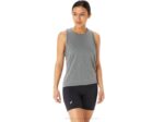 Camiseta sin mangas Asics Lyte mujer gris oscuro lista para usar
