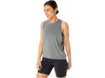 Camiseta sin mangas Asics Lyte mujer gris oscuro lista para usar - Image 3