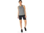 Camiseta sin mangas Asics Lyte mujer gris oscuro lista para usar - Image 4