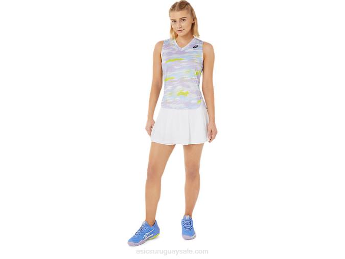 Camiseta sin mangas Asics Match mujer color murasaki estilo gráfico - Image 5