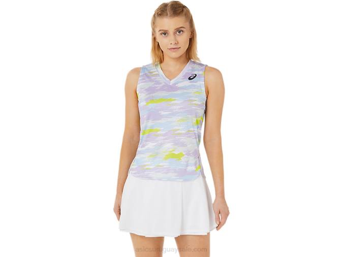 Camiseta sin mangas Asics Match mujer color murasaki estilo gráfico - Image 1