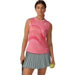 Camiseta sin mangas Asics Match mujer pétalo de durazno estilosa