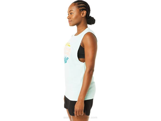 Camiseta sin mangas Asics mujer brezo de hielo fresco aventura y confort - Image 3