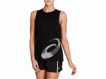 Camiseta sin mangas Asics mujer estampado rendimiento negro