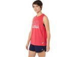 Camiseta sin mangas Asics mujer píxel rosa estilo moderno - Image 3