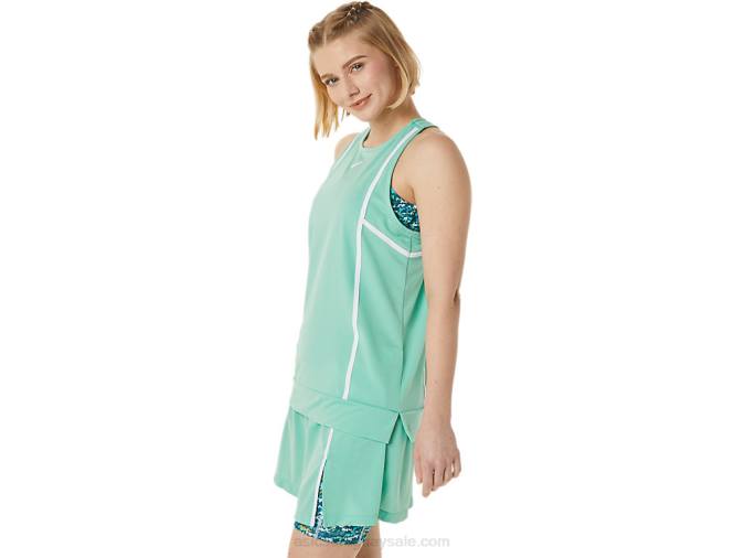 Camiseta Sin Mangas Asics Strong 92 Mujer Espuma de Mar Blanco Brillante - Image 3