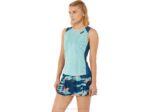 Camiseta sin mangas Asics verde oasis índigo claro para mujer - Image 3