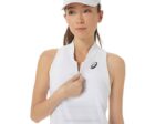 Camiseta sin mangas de mujer Asics blanca brillante estilo moderno - Image 5