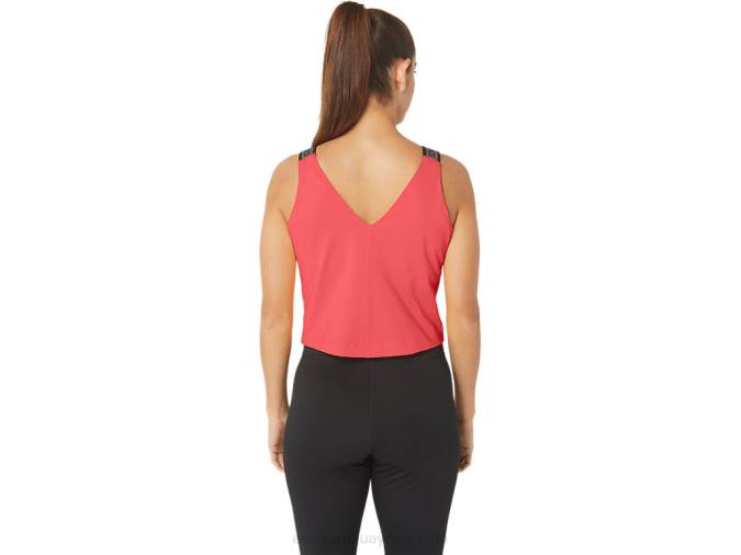Camiseta sin mangas fit sana Asics coral ardiente para mujer - Image 2